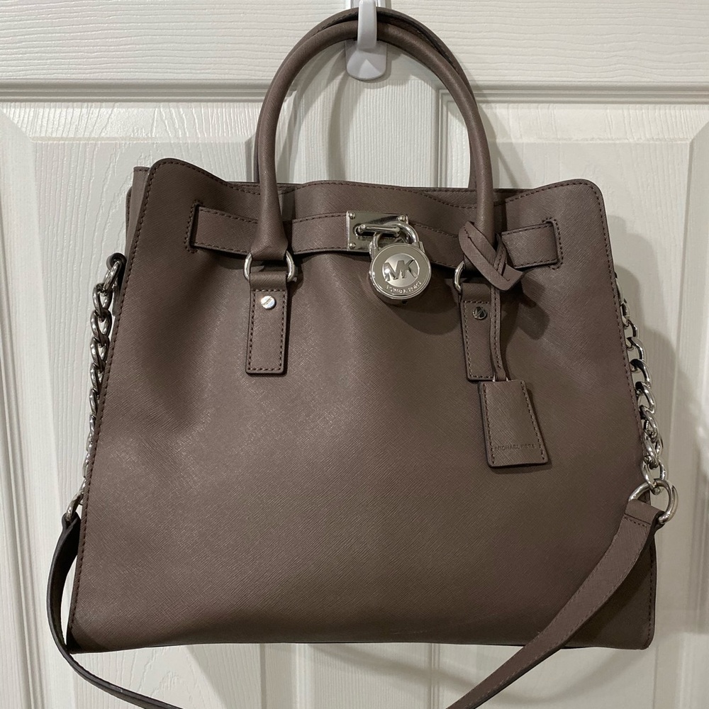 Michael Kors Hamilton Shoulder Purse Bag Leather
